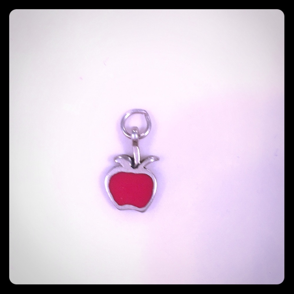 Sterling silver apple charm